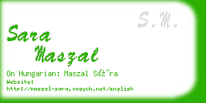 sara maszal business card